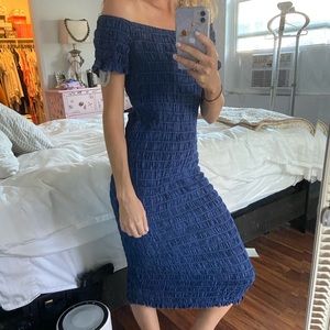 Lacausa Smocked Midi Dress